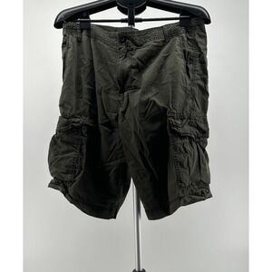 Converse One Star Men's Cargo Shorts Size 34 Green 100% Cotton Casual